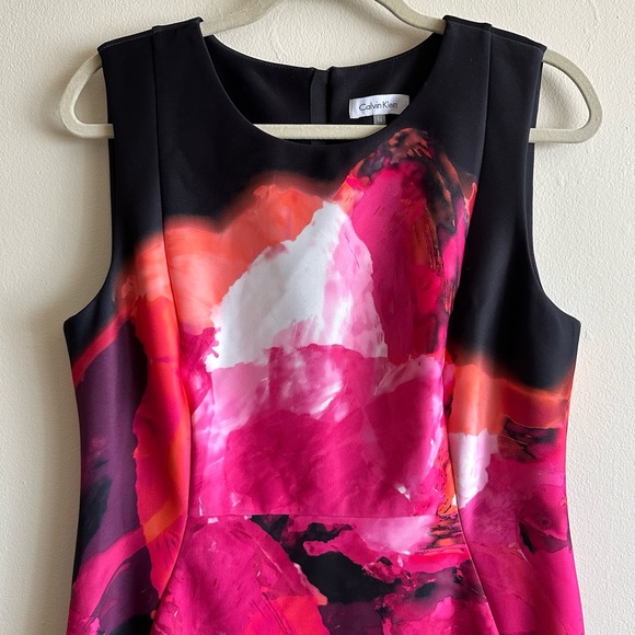 Calvin Klein floral Bodycon Dress - Sz 14 - Picture 2 of 11